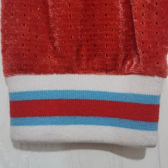 Juicy Couture Black Label Women's S Red Velour Graphic Bomber Varsity Jacket - Picture 12 of 16